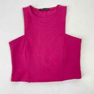 DONNA MIZANI Top Sleeveless‎ Boxy Semi Cropped Tank Top Part of Set X-Small XS
